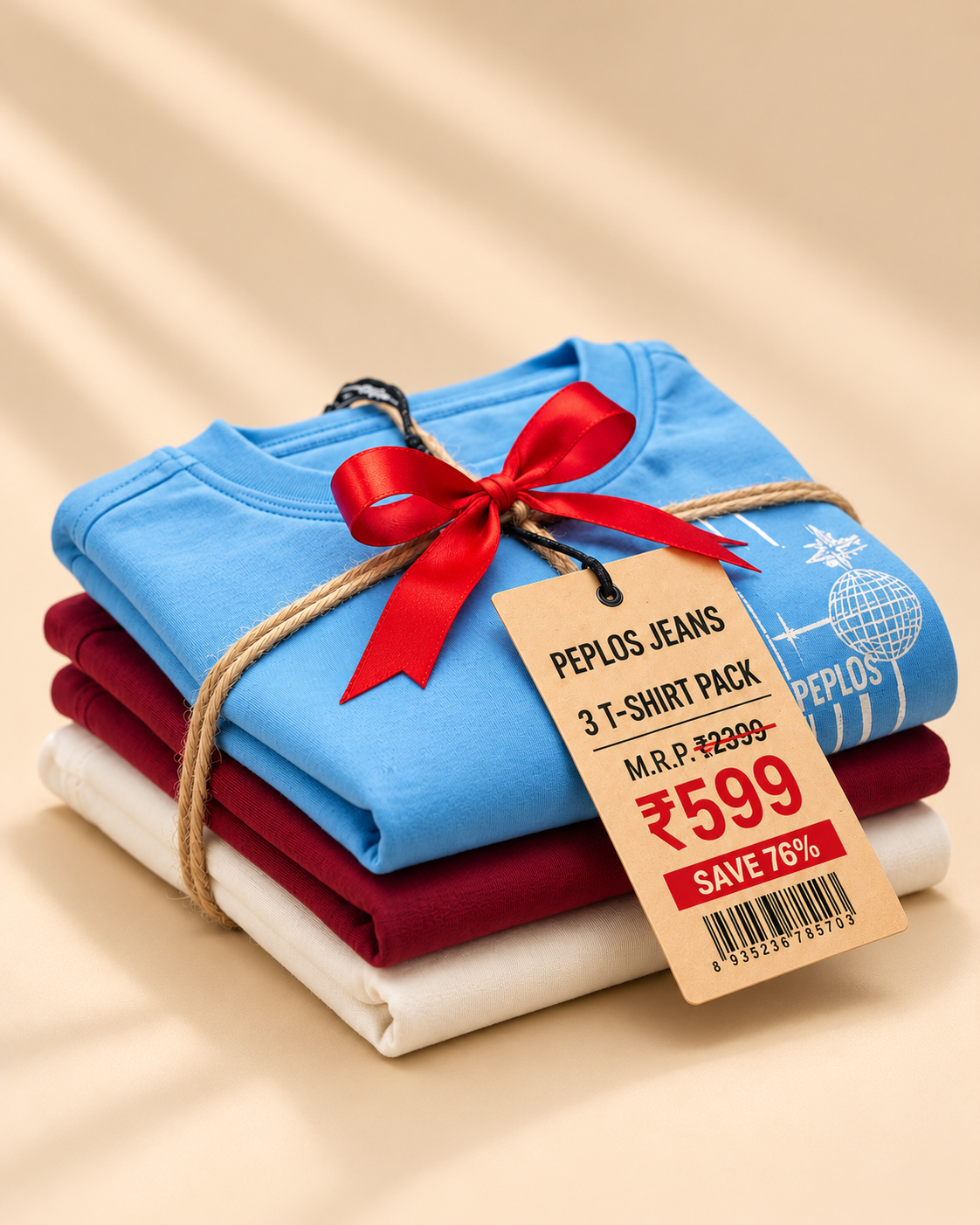 Peplos Round Neck T-Shirt (3 T-Shirts)